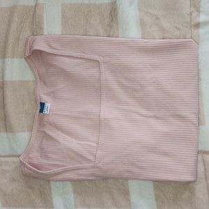 Pink Square Neck Body Suit